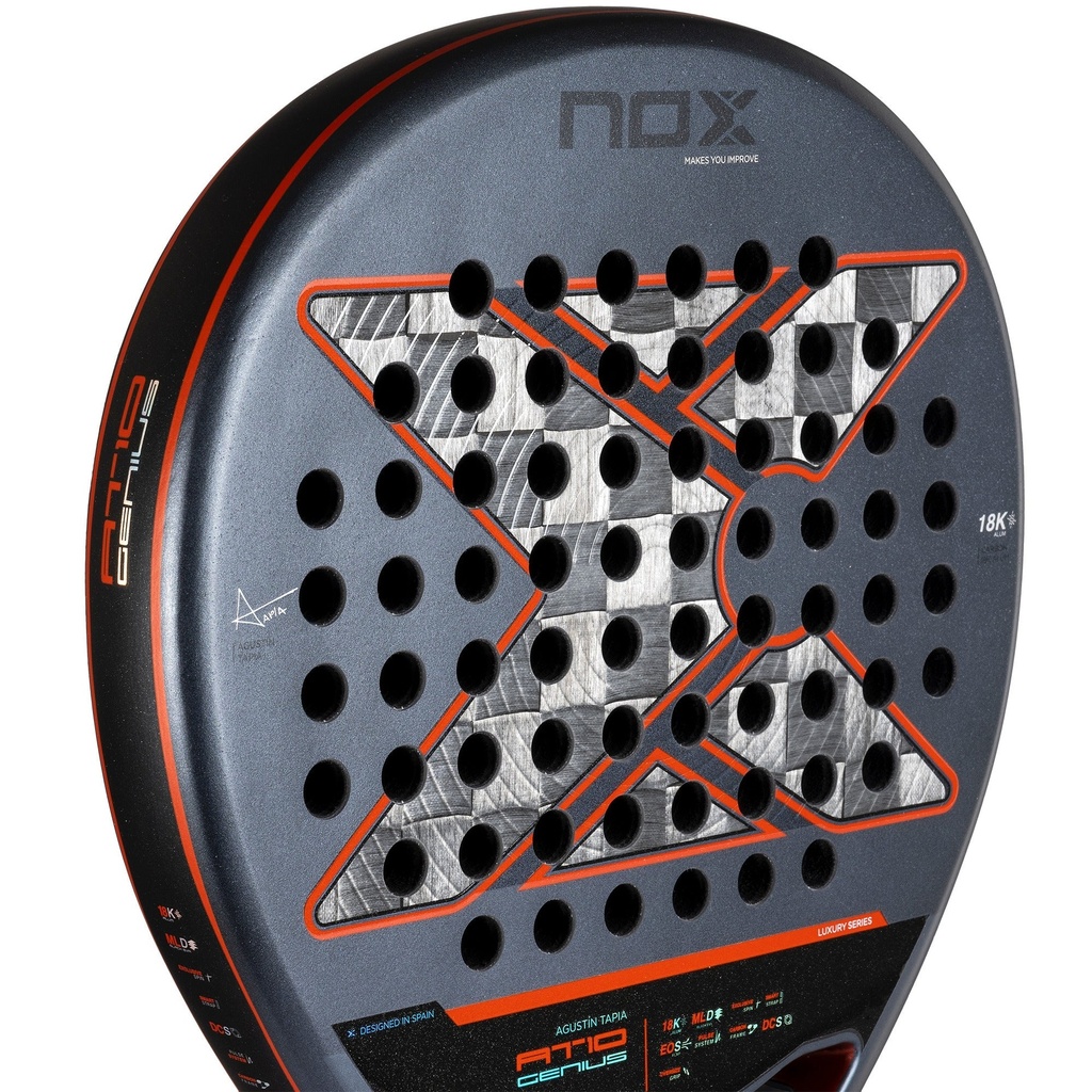 Raquette De Padel Nox AT10 LUXURY GENIUS 18K ALUM 2025 BY AGUSTÍN TAPIA