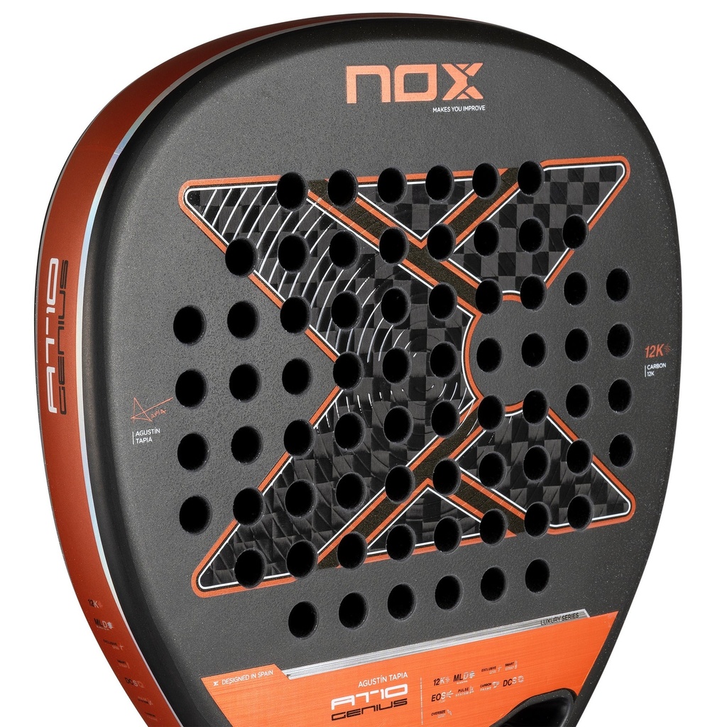 Raquette De Padel Nox AT10 LUXURY GENIUS ATTACK 12K 2025 PAR AGUSTÍN TAPIA