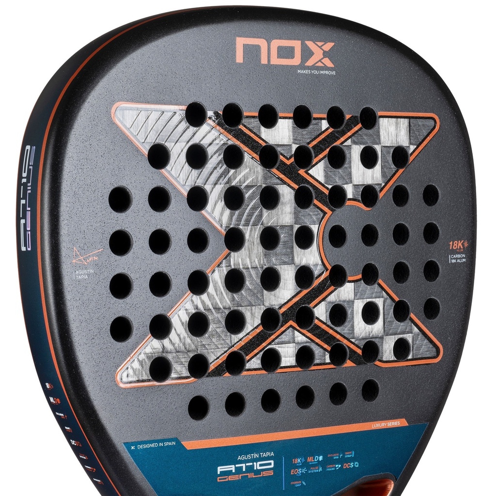 Raquette De Padel Nox AT10 LUXURY GENIUS ATTACK 18K ALUM 2025 BY AGUSTÍN TAPIA