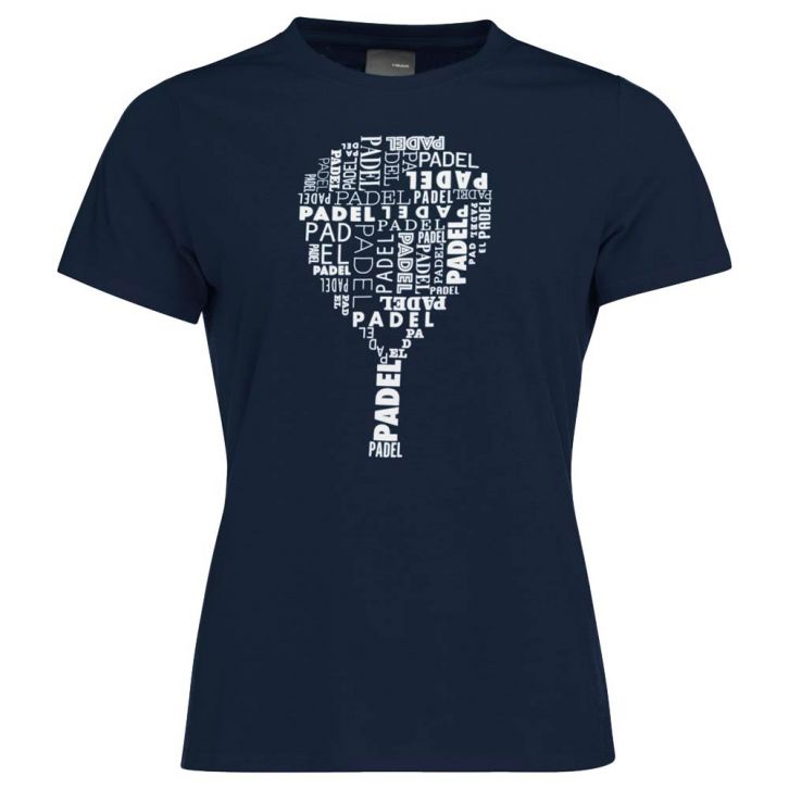 T-Shirt Head Typo Bleu Marine Women
