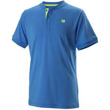 Polo Wilson Junior Uwii Henley Bleu